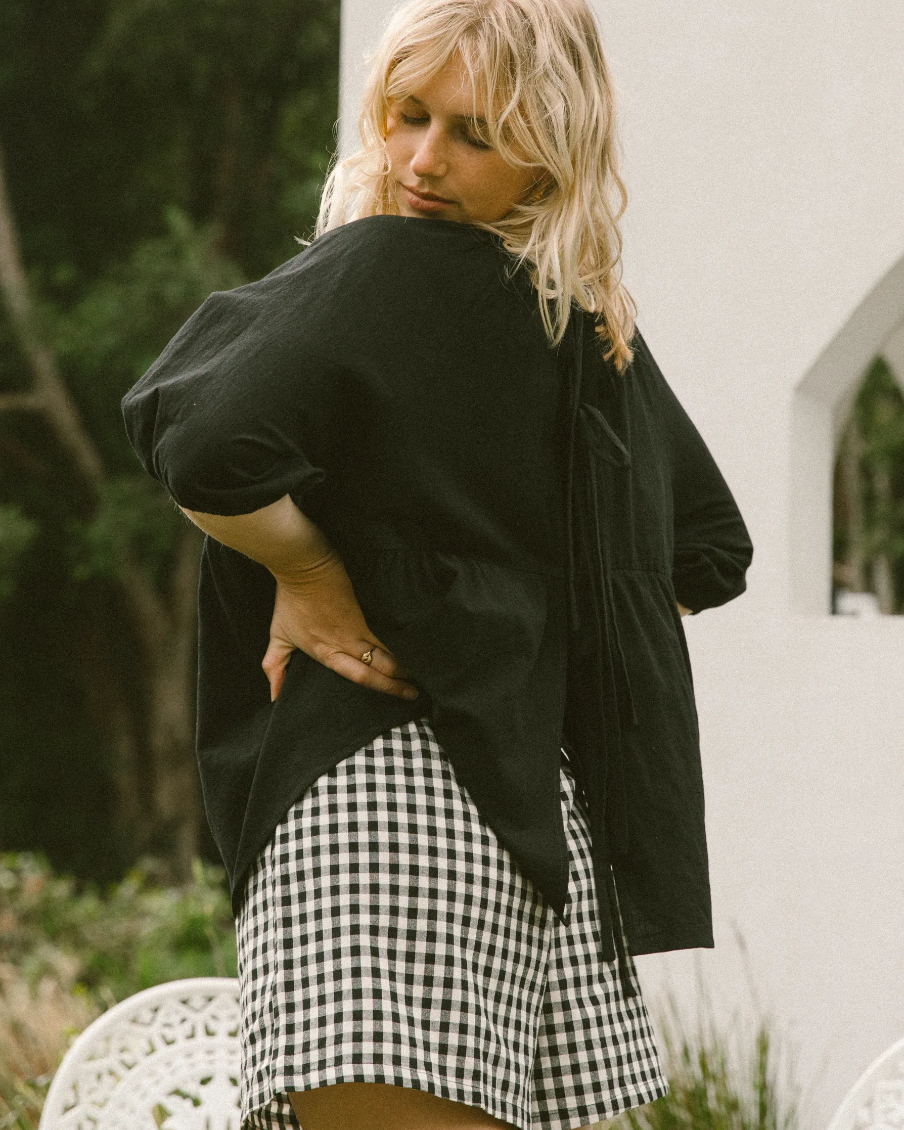 Matilda Shorts | Black Gingham