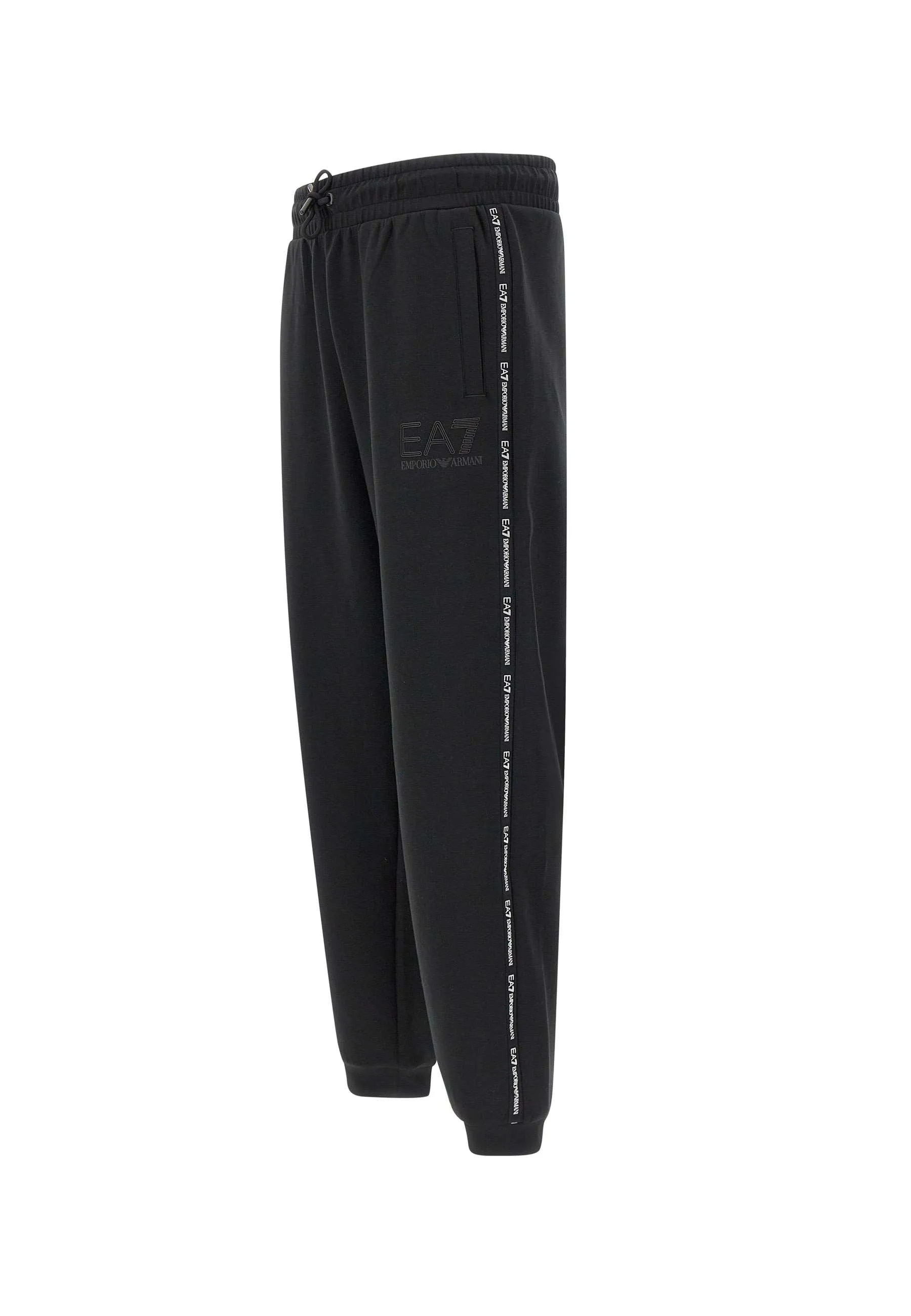 Men's Black Viscose Blend Joggers