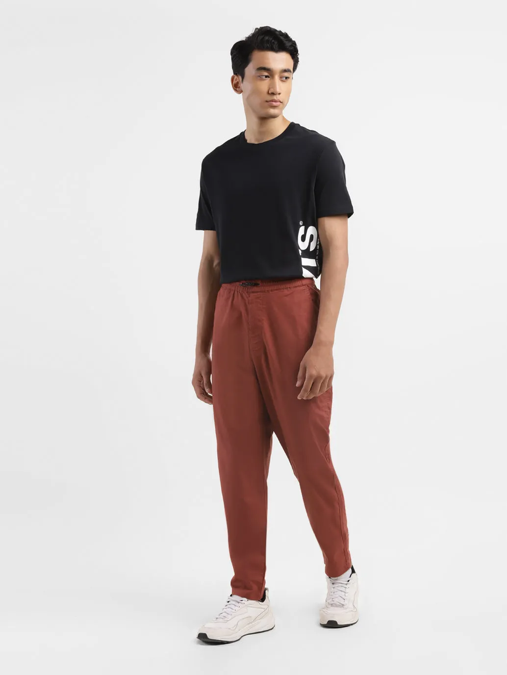 Men's Brown Regular Fit Trousers