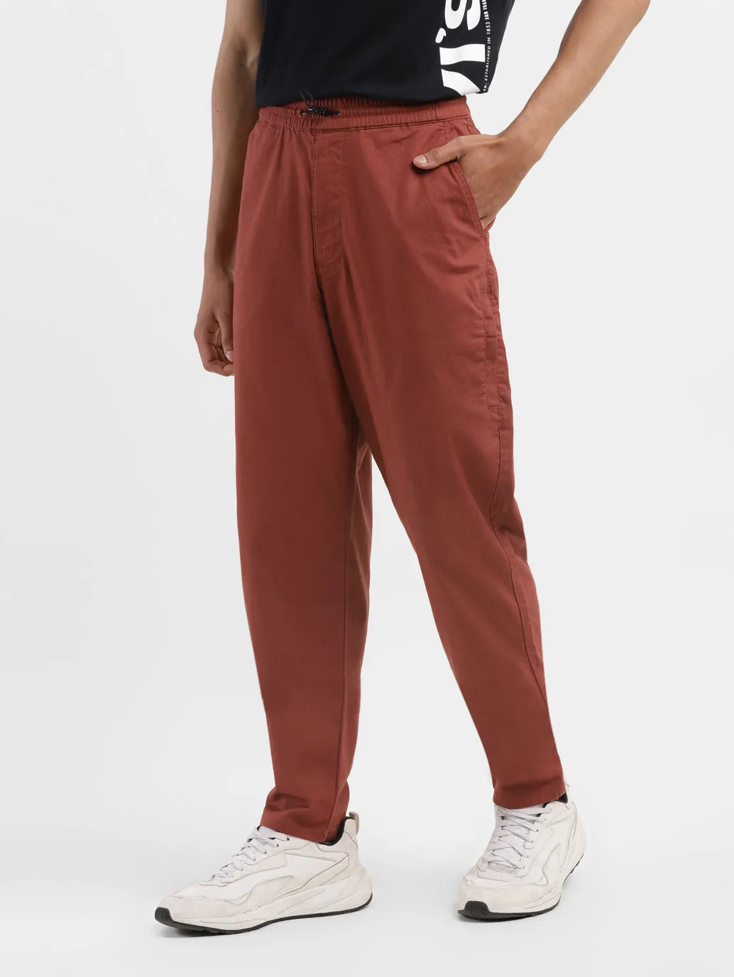 Men's Brown Regular Fit Trousers