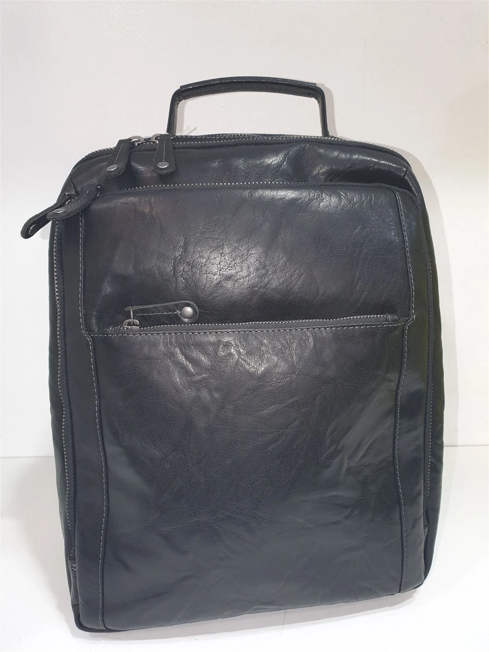 Oran - Mike Large Leather Laptop Backpack