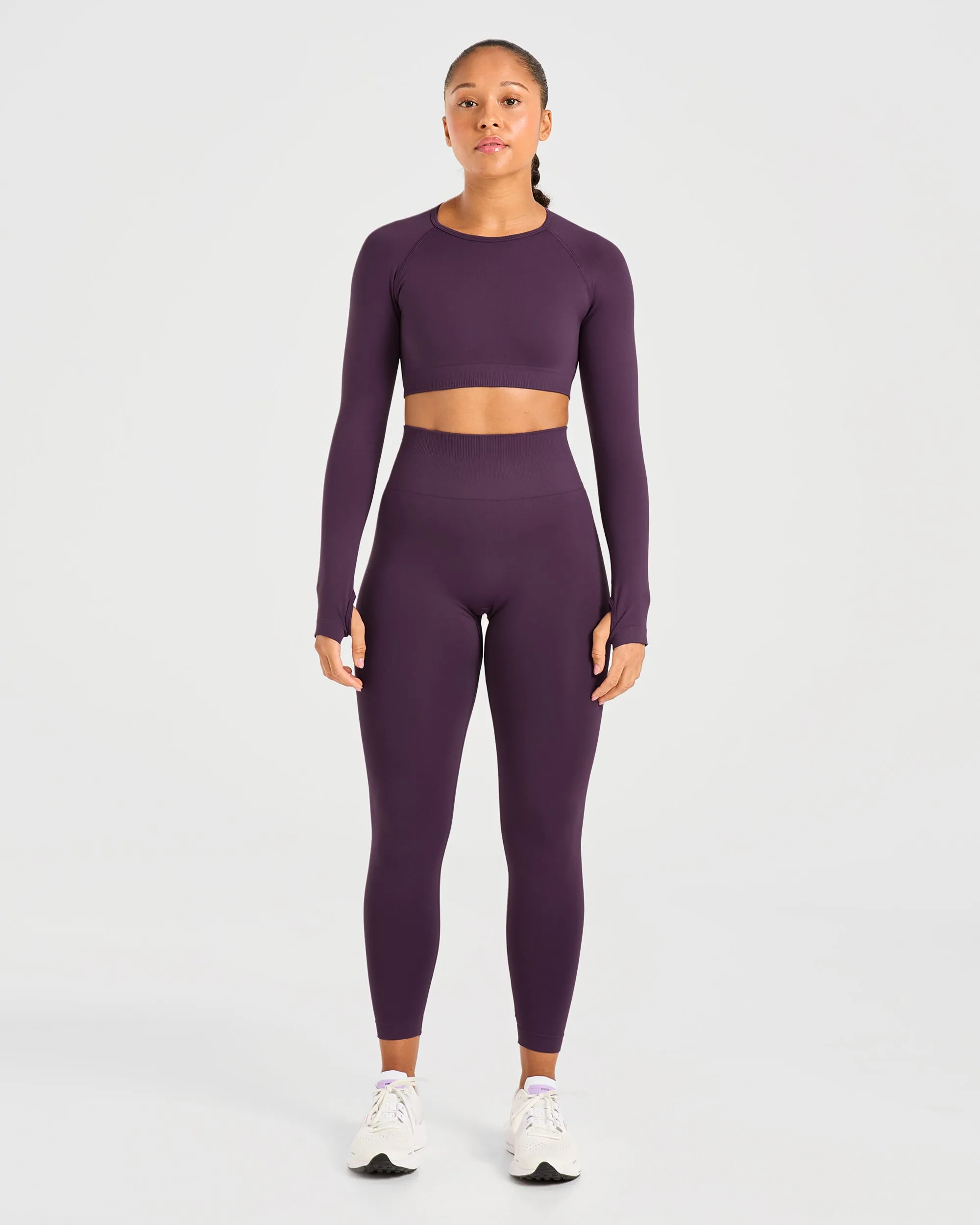 Power Seamless Leggings - Grape Wine