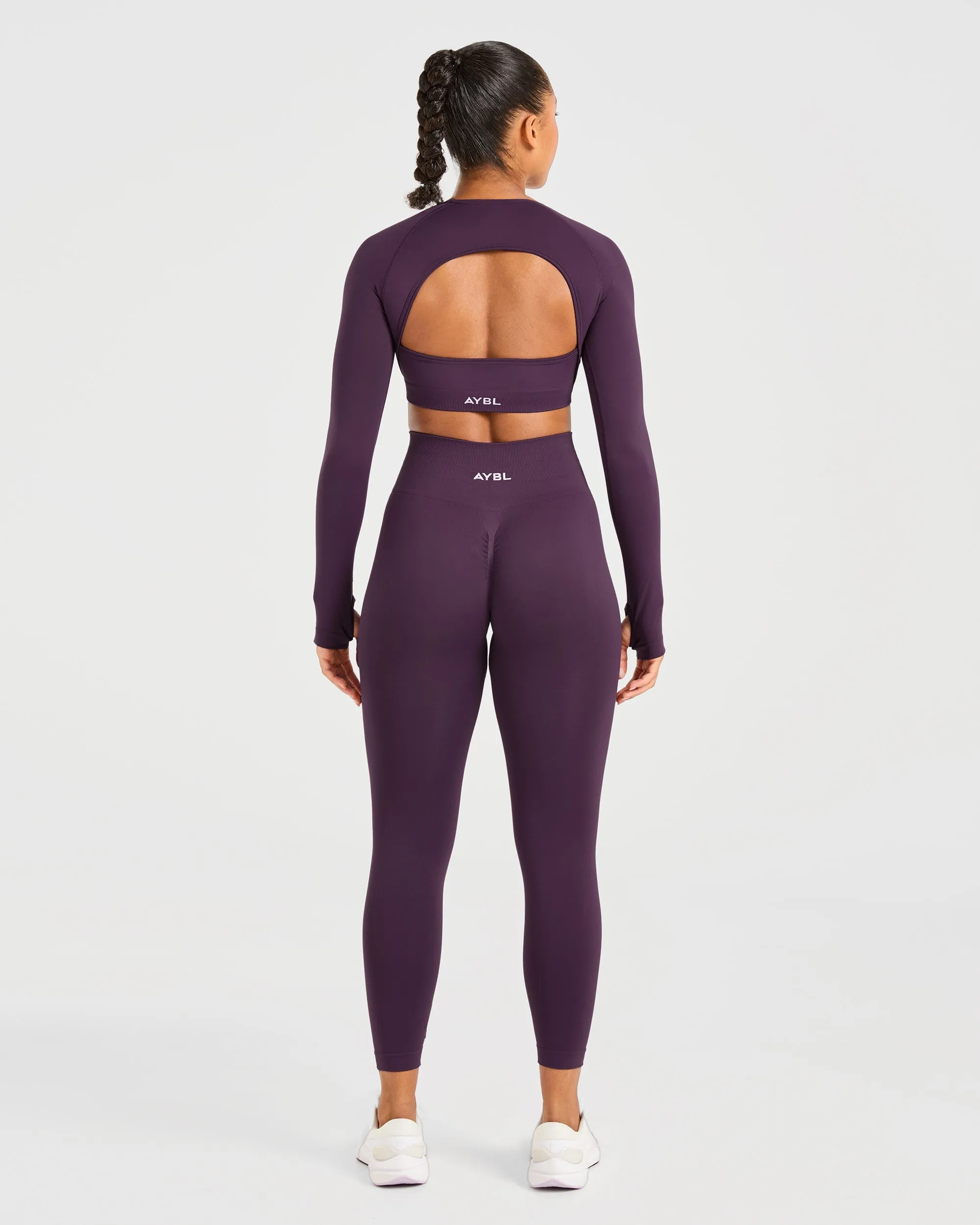 Power Seamless Leggings - Grape Wine