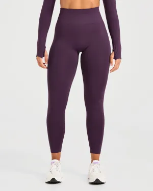 Power Seamless Leggings - Grape Wine