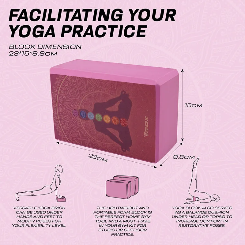 RDX D2 High Density EVA Foam Yoga Blocks Non-Slip Brick