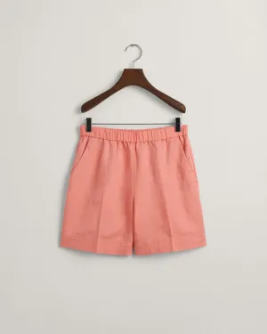 Relaxed Fit Linen Blend Pull-On Shorts