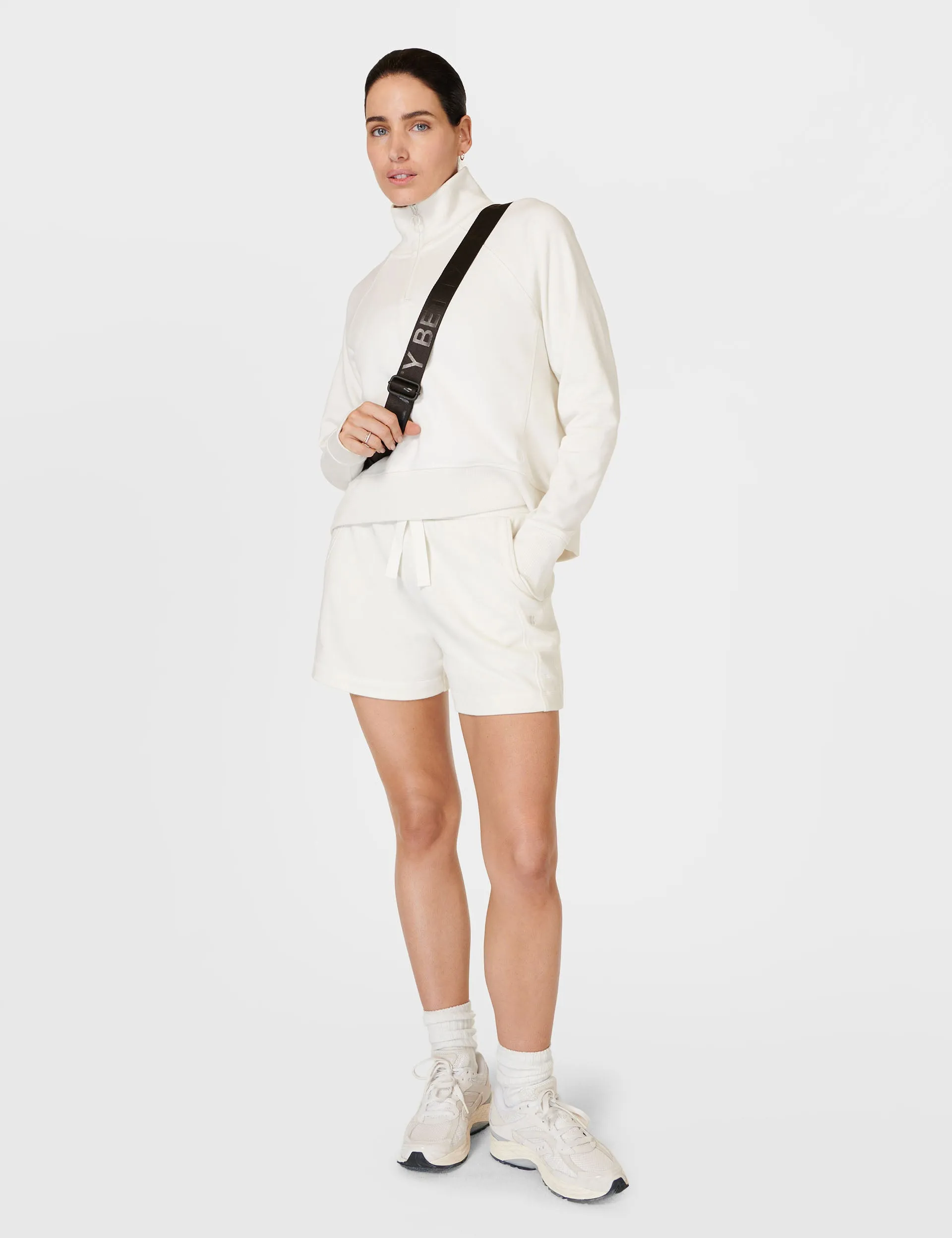 Revive High Waisted Shorts - Lily White