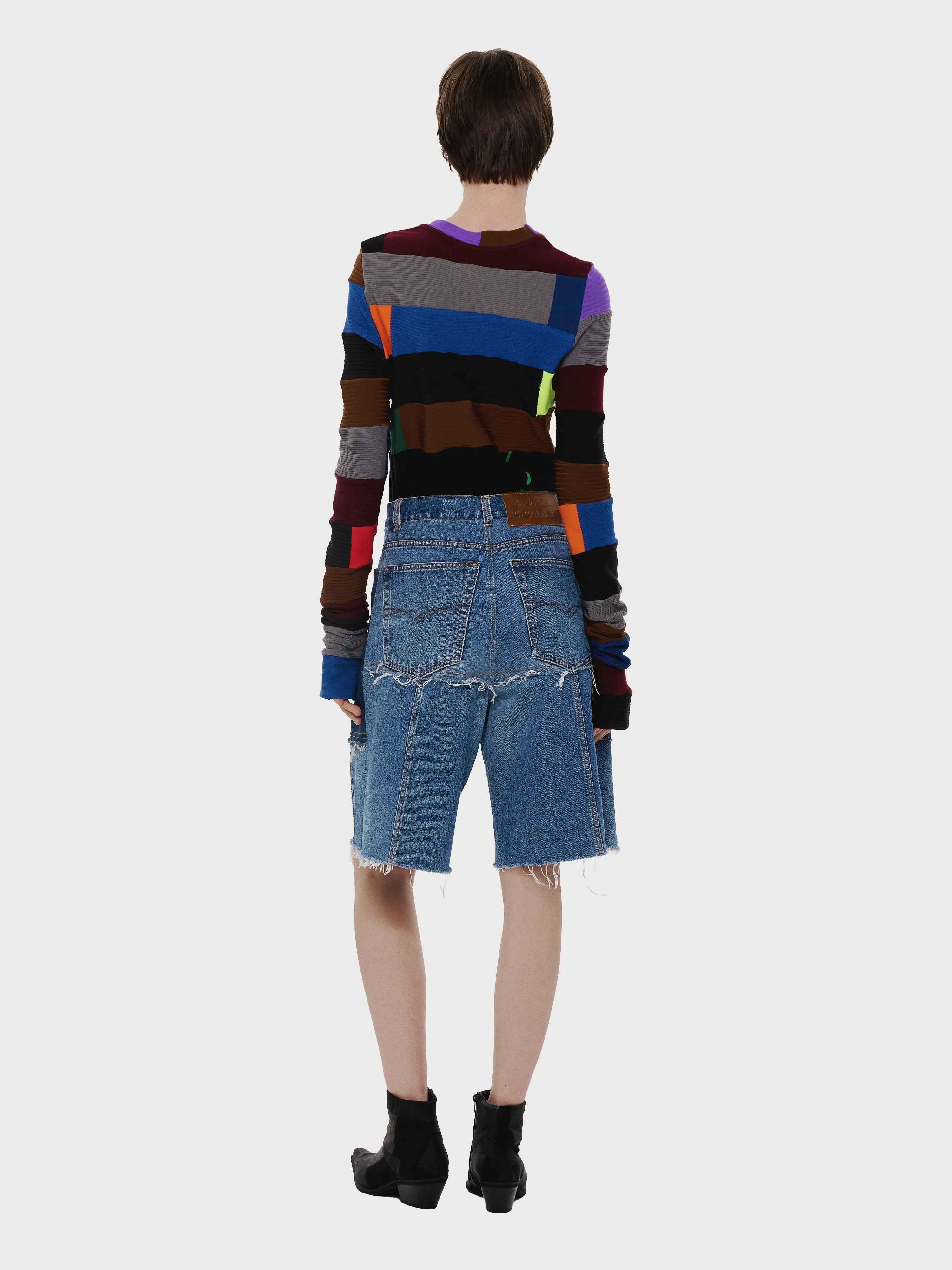 Reworked Denim Bermuda Shorts