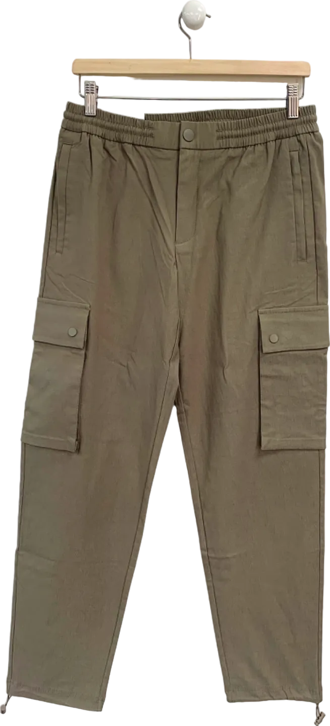 River Island Stone Slim Fit Cargo Trousers W30 R