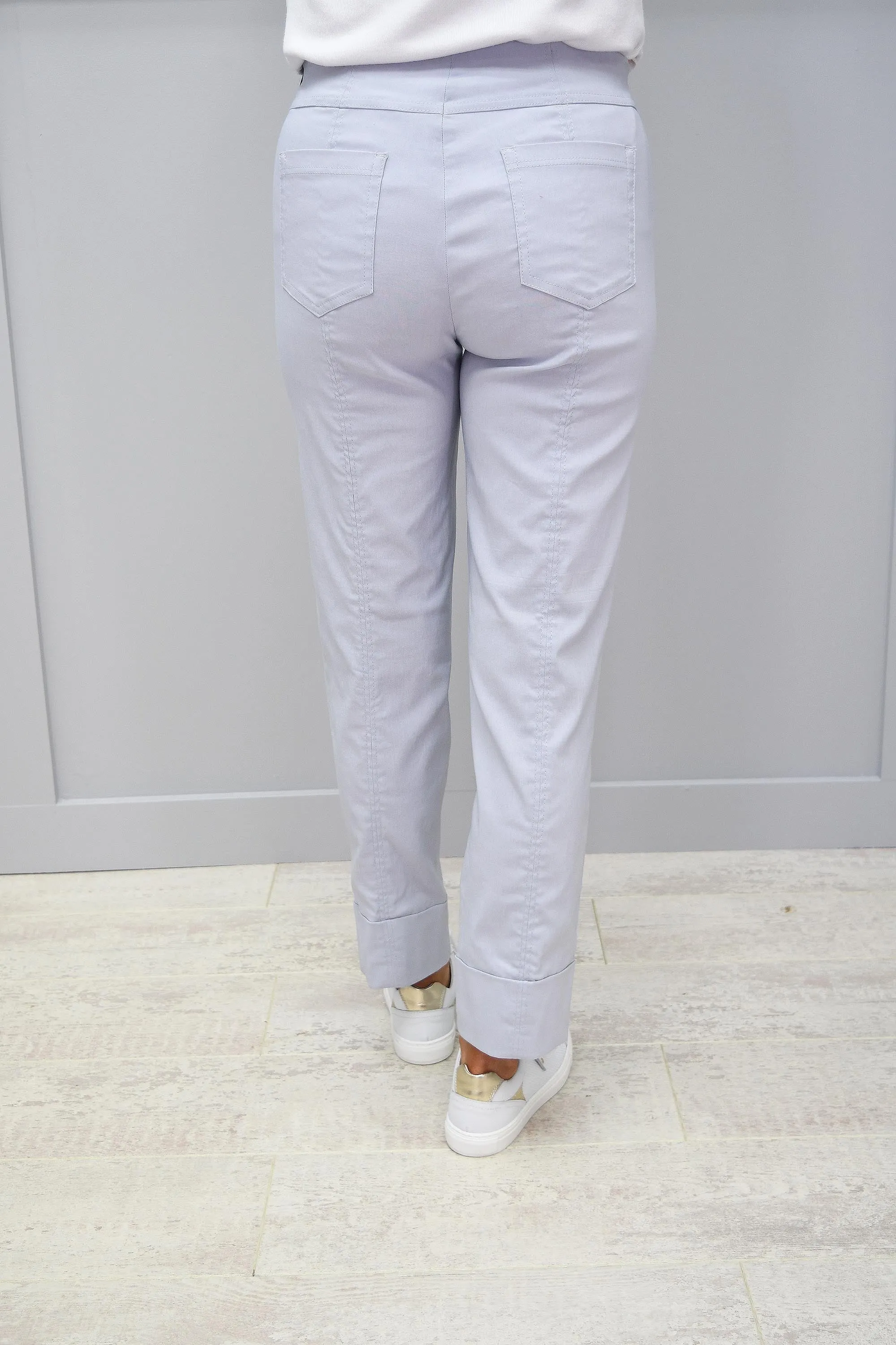 Robell Bella Pearl Grey 7/8 Trousers - 51568 5499 91