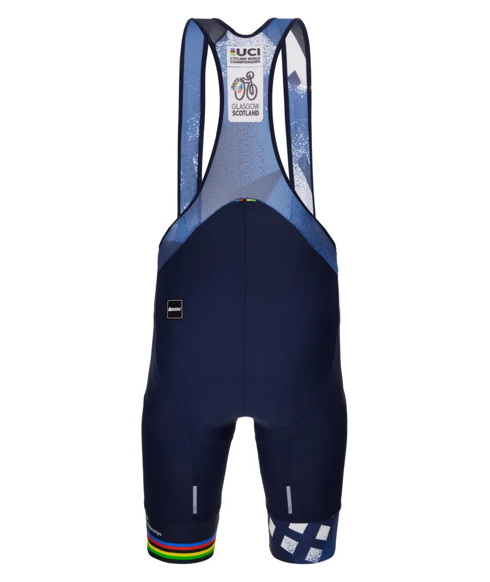 Santini 2023 UCI Cycling World Championships City Grid Bib Shorts - Navy Blue