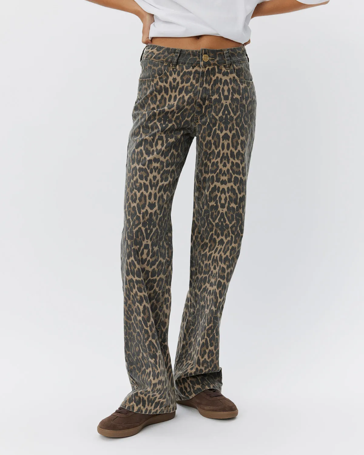 SIENNASW TROUSERS - Leopard