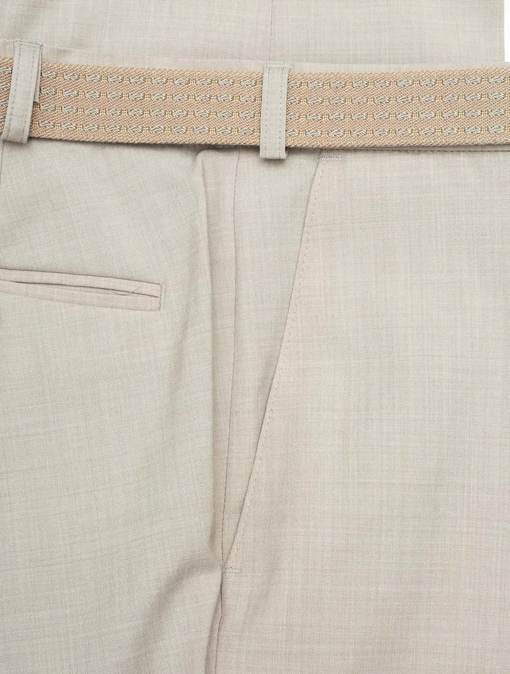 Stretch Wool Trouser Beige