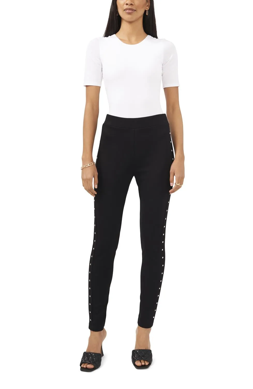 Studded Crepe Ponte Leggings