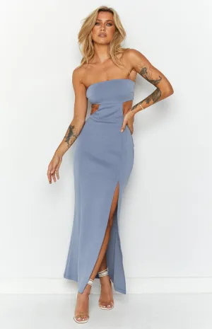 Sylvie Blue Strapless Maxi Dress