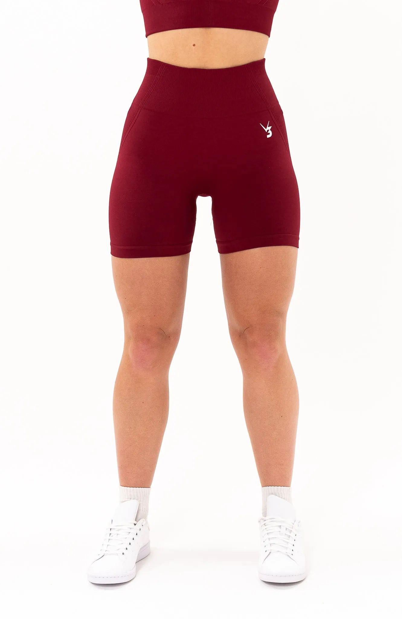 Tempo Seamless Scrunch Shorts - Burgundy Red