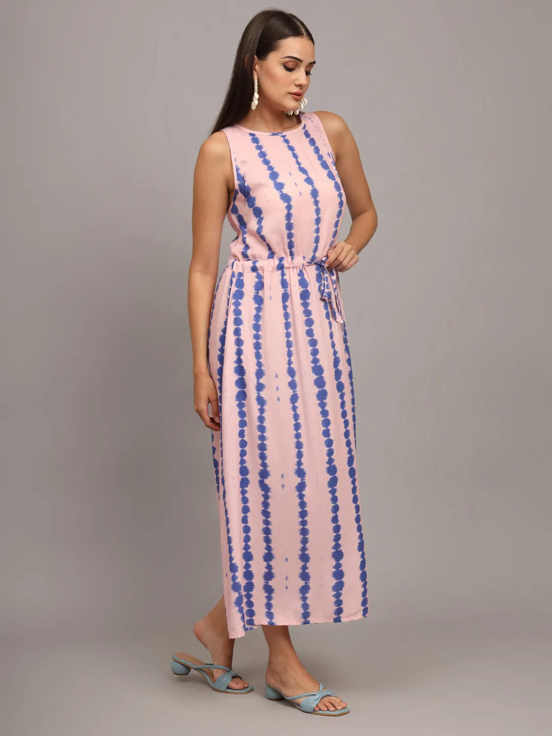 Tie & Dye A-Line Midi Dress