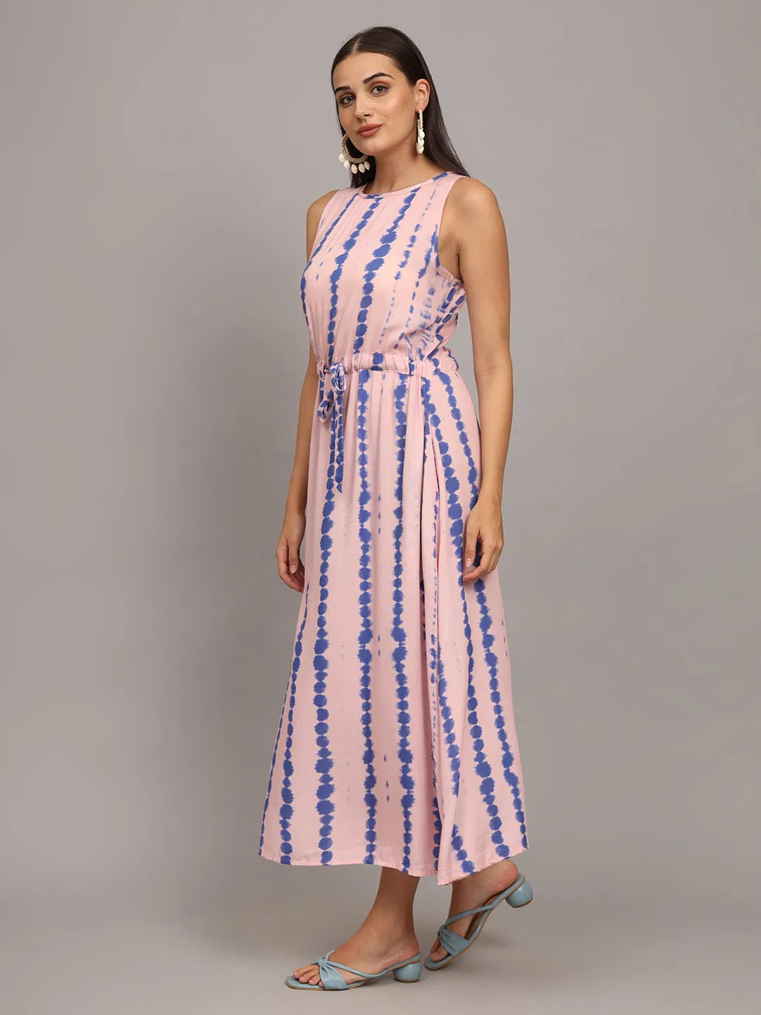 Tie & Dye A-Line Midi Dress