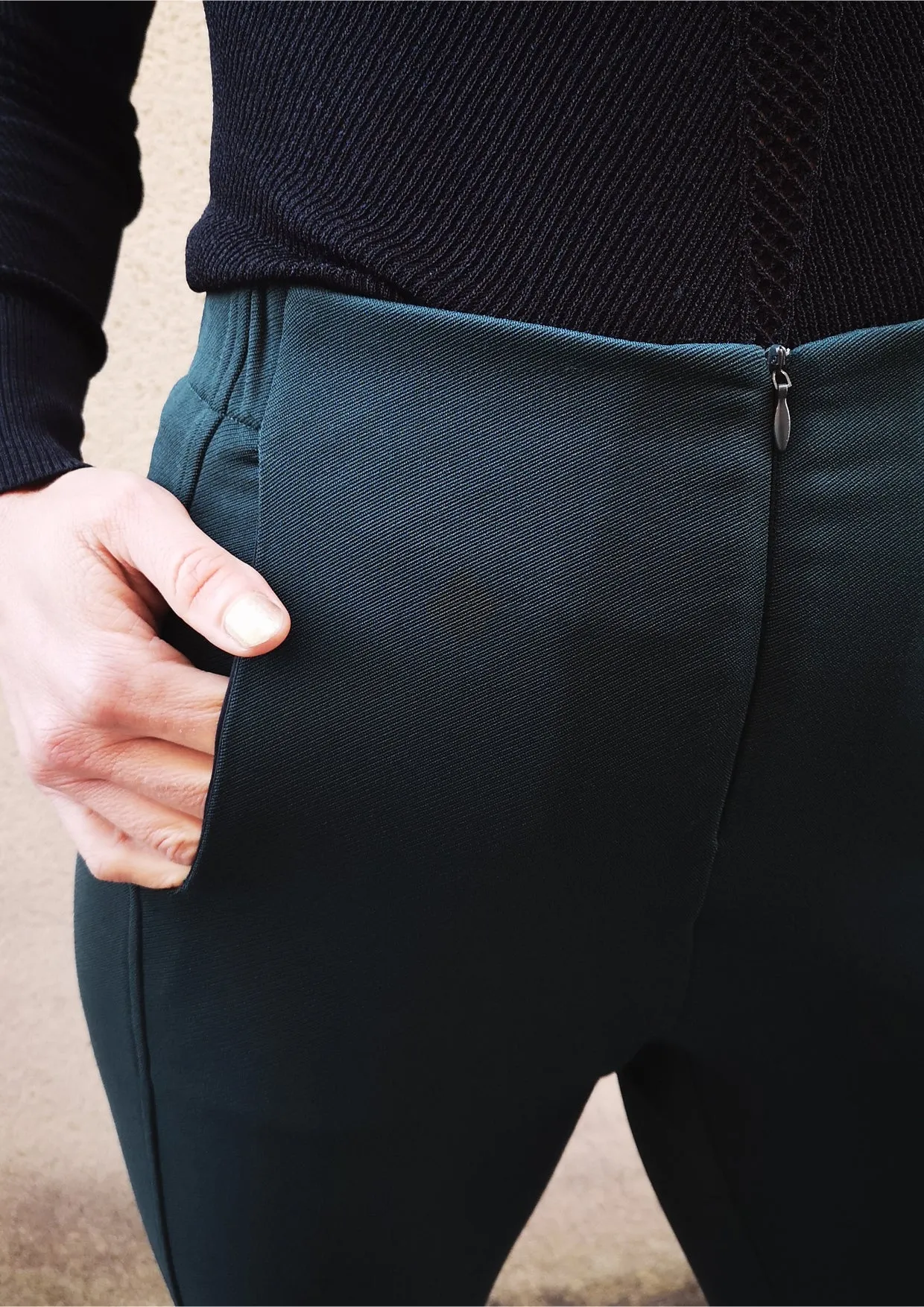 TROUSERS STRETCH - HEAVY STRETCH dark green