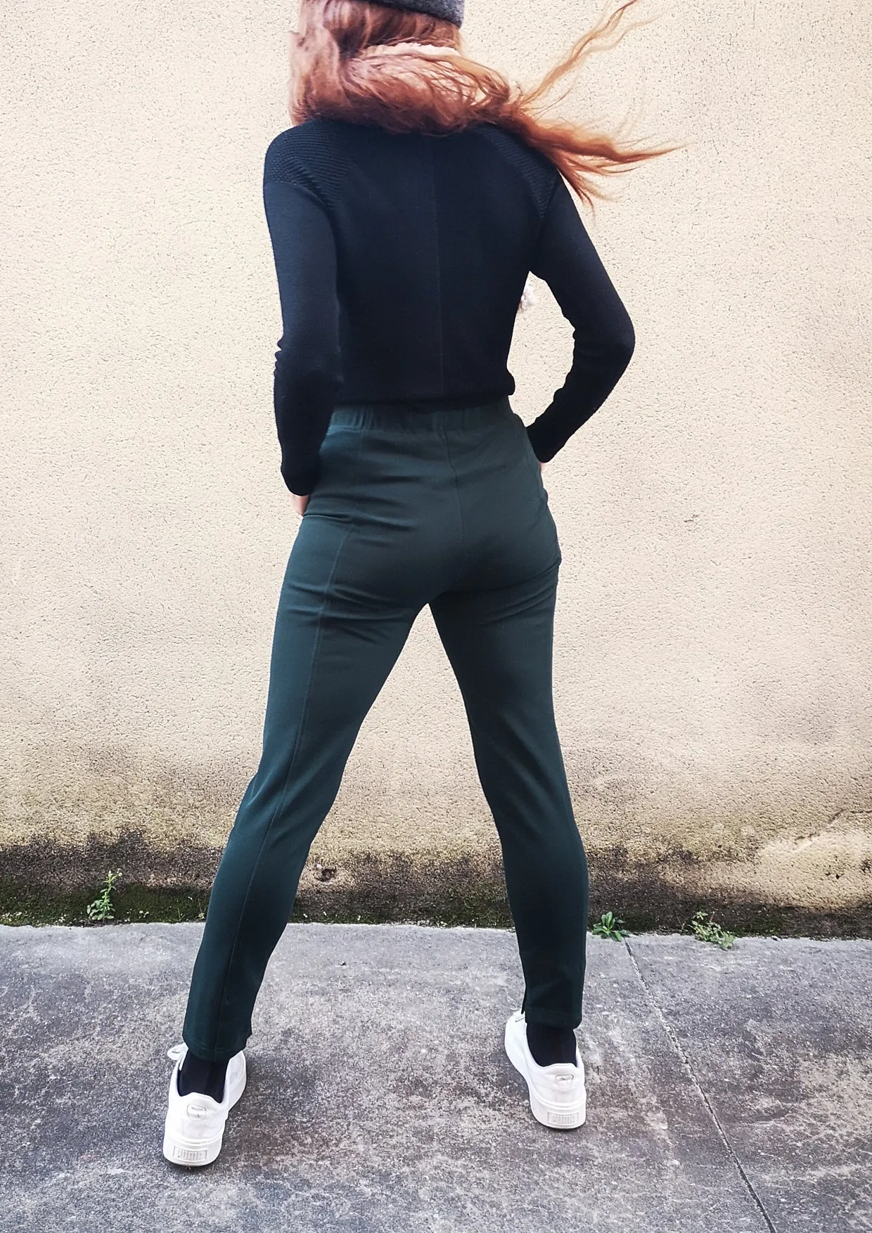 TROUSERS STRETCH - HEAVY STRETCH dark green