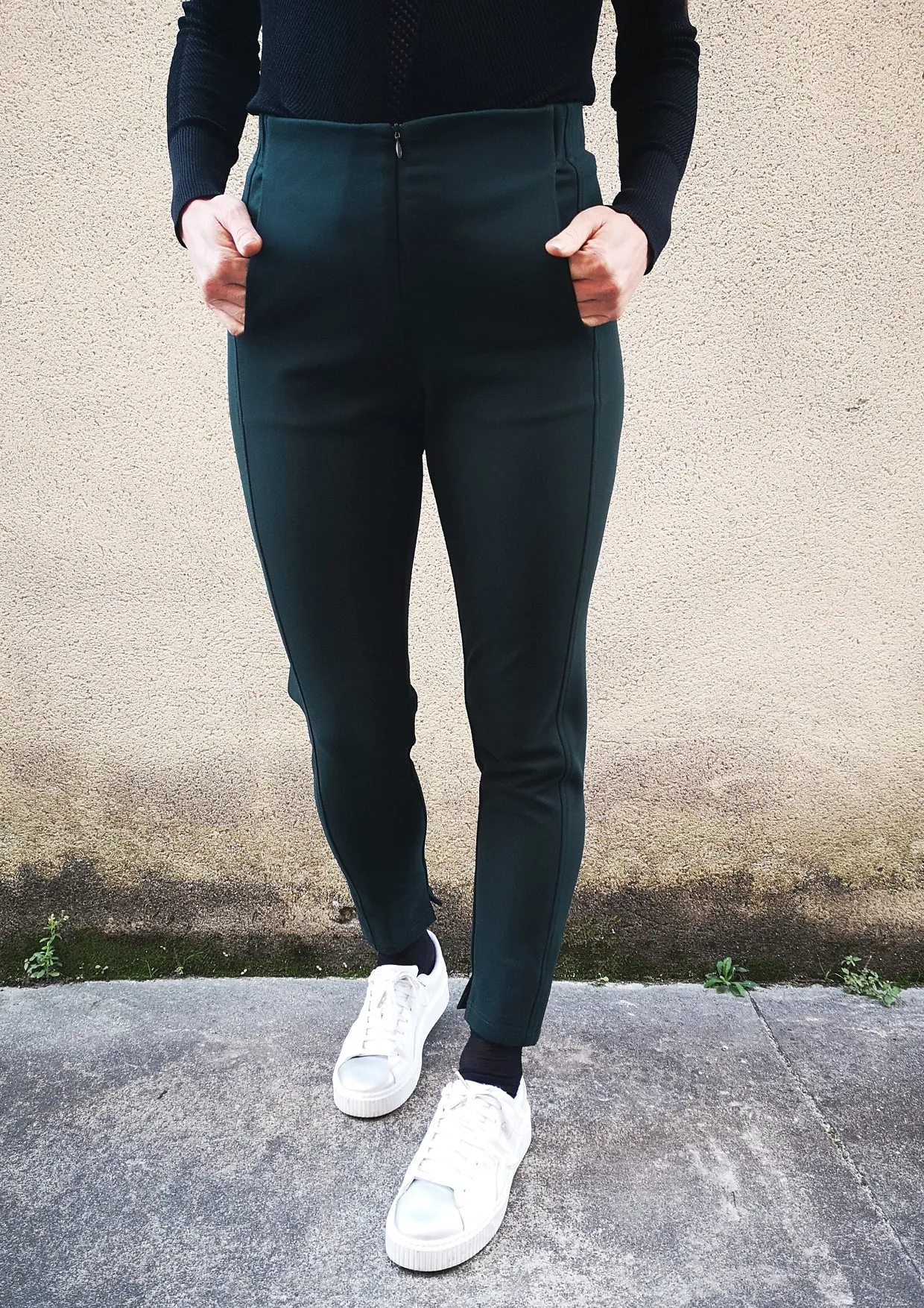 TROUSERS STRETCH - HEAVY STRETCH dark green