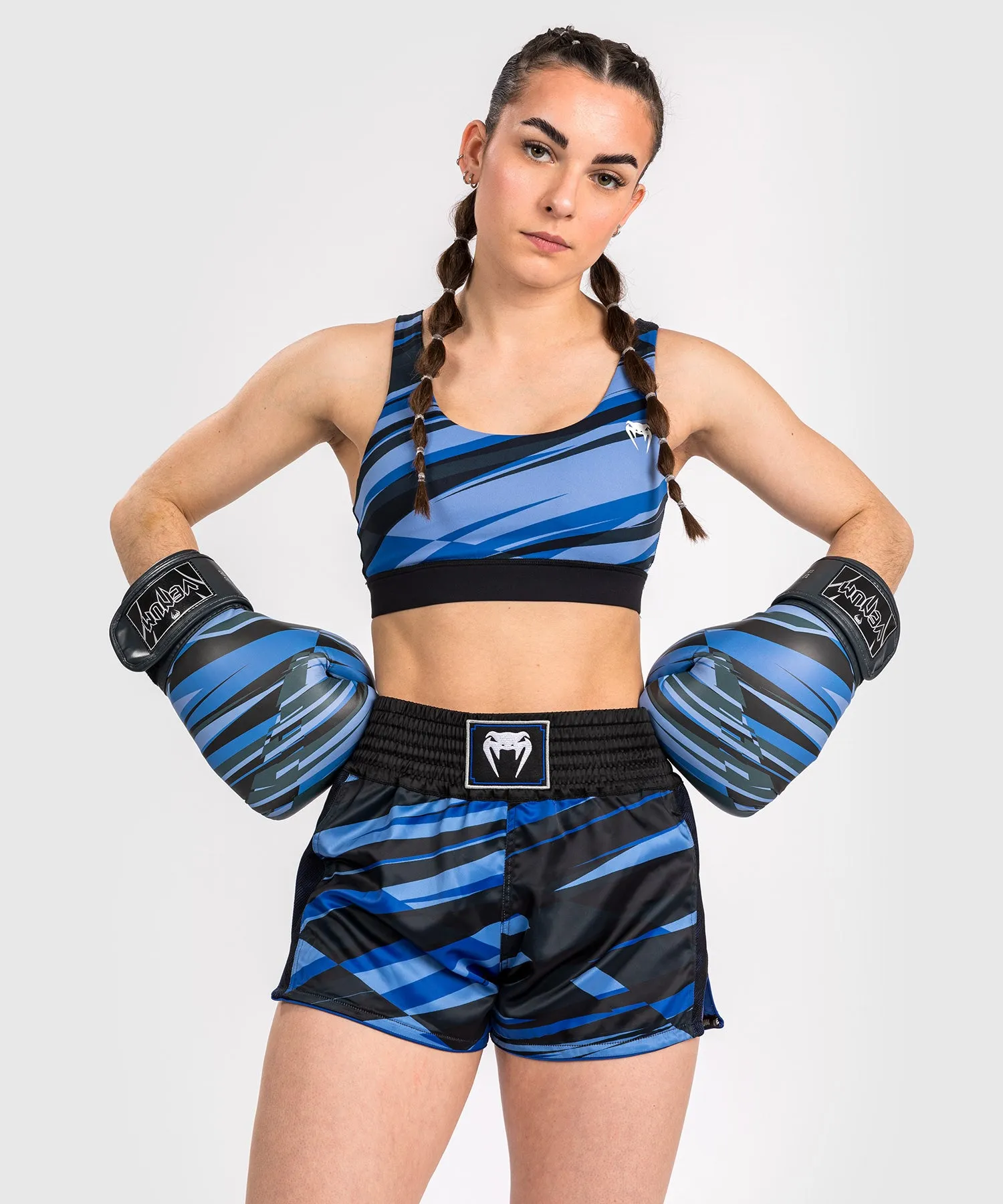 Venum Abyss Women’s Muay Thai Shorts - Shadow Blue