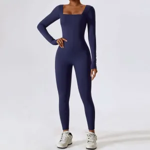 Women's Tight Long Sleeve Yoga Fitness Bodysuit