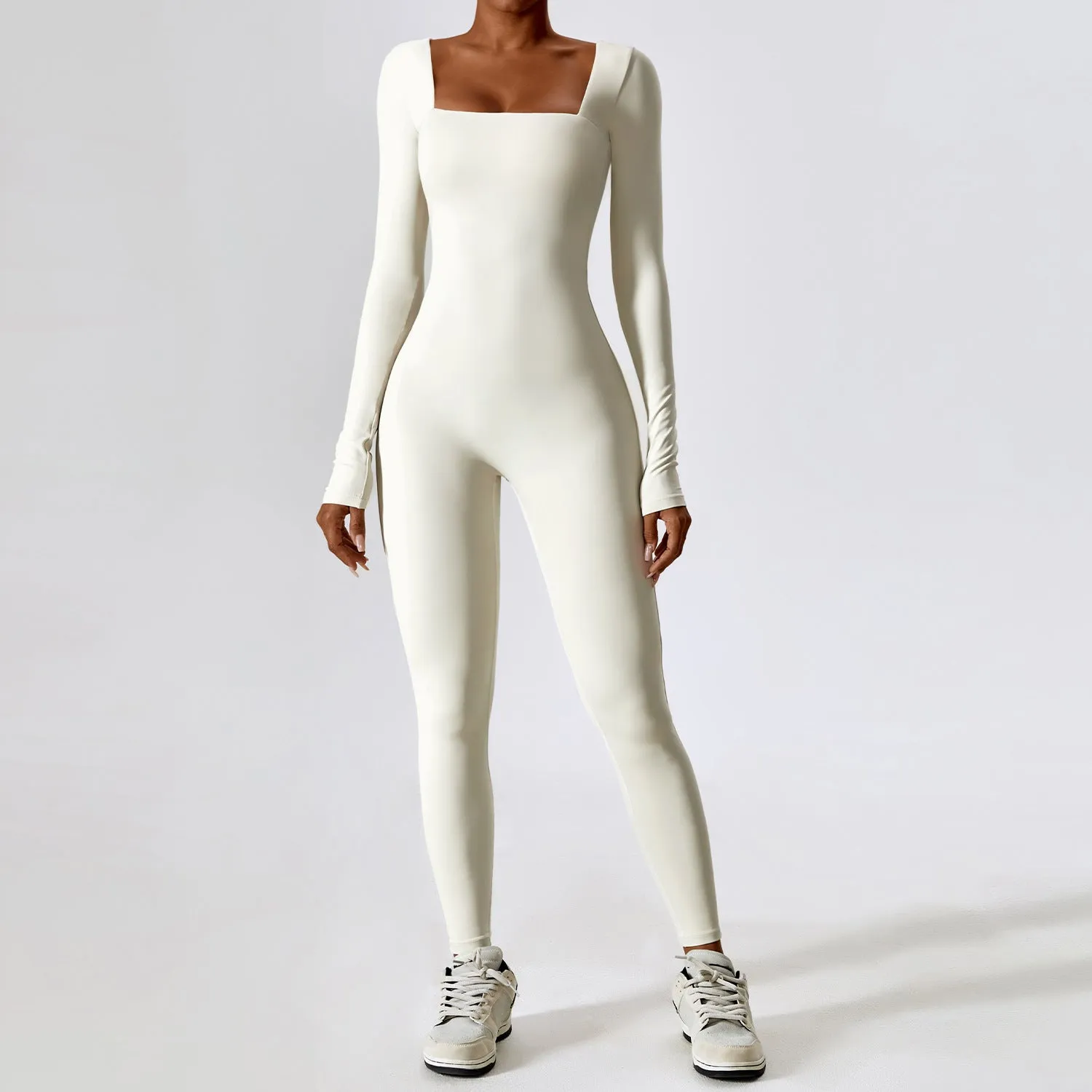 Women's Tight Long Sleeve Yoga Fitness Bodysuit