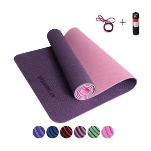 Yoga TPE Mats for Fitness Genuine Slip Yoga Mat 6mm Longer Beginner Thick Yoga Mats